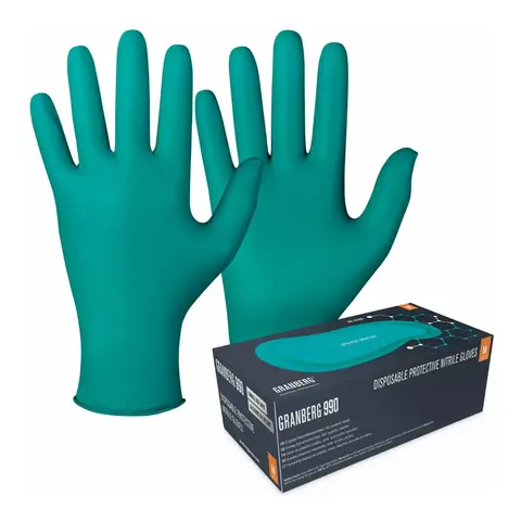 GB Engangs-kjemikalie nitril PF 1000 stk Grønn