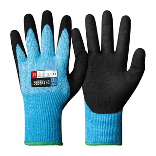 GB Kuttbestandige vinterhanske Typhoon®-fôr med sandaktig nitrilbelegg.