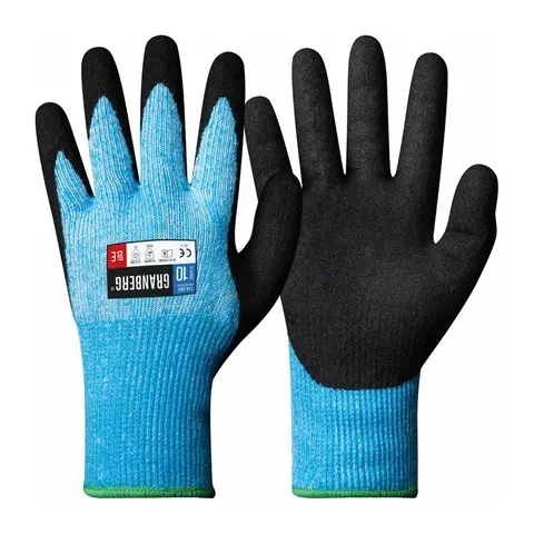 GB Kuttbestandige vinterhanske Typhoon®-fôr med sandaktig nitrilbelegg.