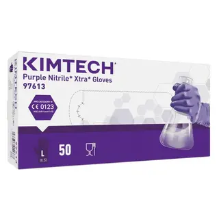 Kimtech Nitril Purple lange 500 stk Ambidextrous, Mat godkjent